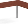 Enhance Electric Height-Adjustable L-Shape Desk 72" X 72" - Cherry With Silver Base