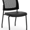 Aero Stackable Guest Chair Without Arms - Black Antimicrobial Vinyl