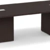 Classic Racetrack Conference Table 8 Ft With Cube Base - Espresso