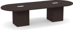Classic Racetrack Conference Table 8 Ft With Cube Base - Espresso