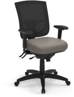 CoolMesh Pro Executive Mid Back Chair - Grey Antimicrobial Vinyl