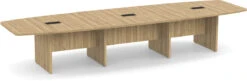 Classic Boat-Shape Conference Table 14 Ft - Aspen