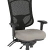 CoolMesh Pro Executive High Back Chair - Grey Antimicrobial Vinyl With Titanium Base And Headrest