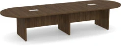 Classic Racetrack Conference Table 12 Ft - Modern Walnut