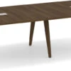 Signature Racetrack Conference Table 10 Ft - Modern Walnut And Silver Hardware