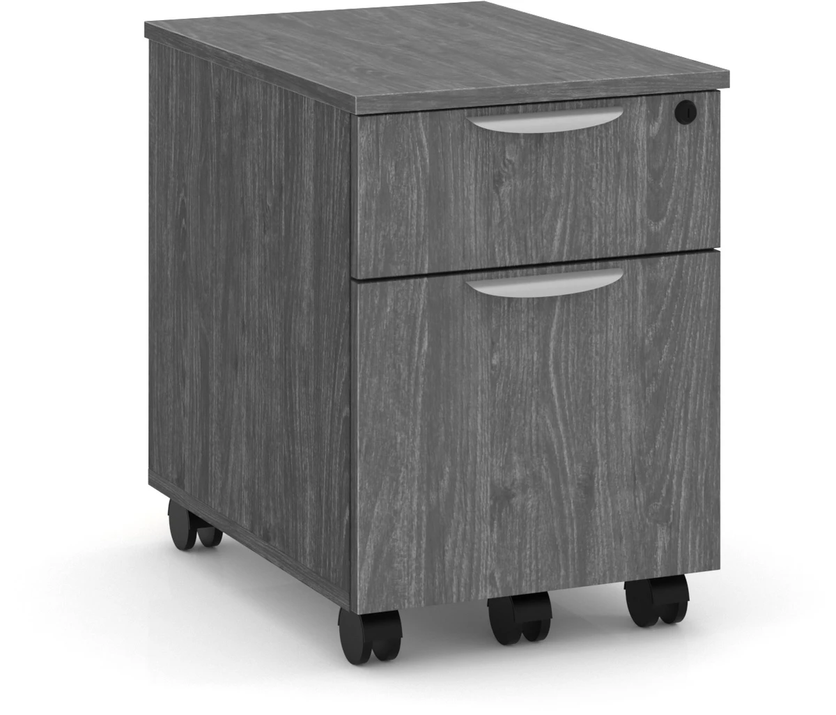 Locking Mobile Box/File Pedestal - Newport Grey