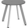 Classic Round Meeting Table 30" With V-Leg Base - Newport Grey