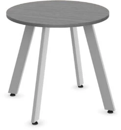 Classic Round Meeting Table 30" With V-Leg Base - Newport Grey
