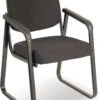 Ashton Sled Base Guest Chair - Black Fabric
