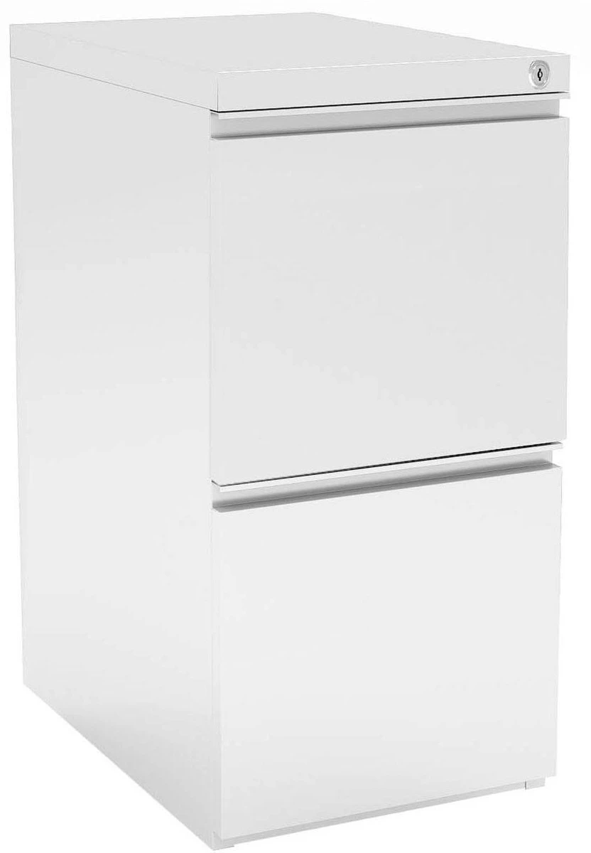 Premium Steel Metal Filing Cabinets - 2 Drawer In White
