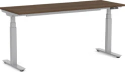 Enhance Electric Height-Adjustable Desk 24" X 72" - Modern Walnut With Silver Base