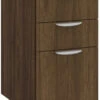 Classic Locking Mobile Pedestals - 3 Drawer In Modern Walnut