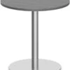 Classic Round Meeting Table 30" With Round Brushed Metal Base - Newport Grey