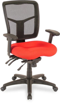 CoolMesh Executive Mid Back Chair - Red Fabric