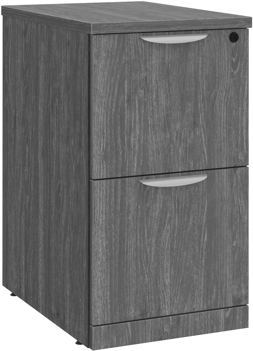 Classic Locking Mobile Pedestals - 2 Drawer In Newport Grey