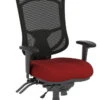 CoolMesh Pro Executive High Back Chair - Red Fabric With Headrest