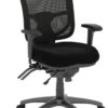 CoolMesh Pro Executive Mid Back Chair - Black Fabric With Titanium Base
