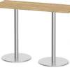 Classic Bistro Meeting Table 24" X 60" With Brushed Metal Base - Aspen
