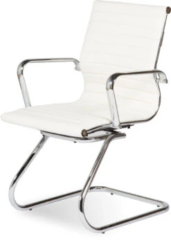 Nova Guest Chair - White Leathertek