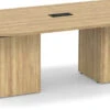 Classic Racetrack Conference Table 8 Ft With Cube Base - Aspen