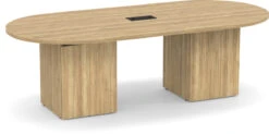 Classic Racetrack Conference Table 8 Ft With Cube Base - Aspen