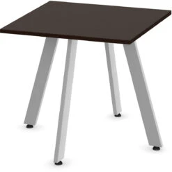 Classic Square Meeting Table 30" With V-Legs Base - Espresso