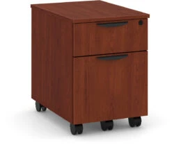 Locking Mobile Box/File Pedestal - Cherry