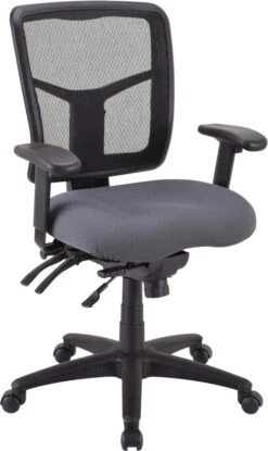 CoolMesh Executive Mid Back Chair - Grey Fabric