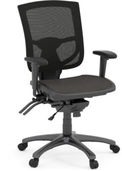 CoolMesh Pro Executive Mid Back Chair - Black Mesh With Titanium Base