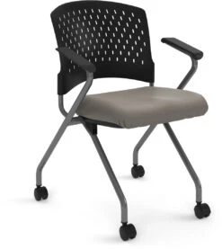 Agenda II Nesting Chair - Grey Antimicrobial Vinyl