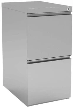 Premium Steel Metal Filing Cabinets - 2 Drawer In Silver