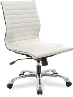 Nova Mid Back Chair Without Arms - White