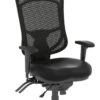 CoolMesh Pro Executive High Back Chair - Black Antimicrobial Vinyl With Titanium Base And Headrest