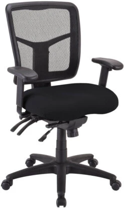 CoolMesh Executive Mid Back Chair - Black Fabric