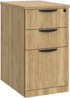 Classic Locking Mobile Pedestals - 3 Drawer In Aspen
