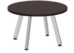 Classic Round Meeting Table 42" With Square-Edge Top And V-Leg Base - Espresso