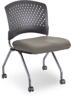 Agenda II Nesting Chair Without Arms - Grey Antimicrobial Vinyl